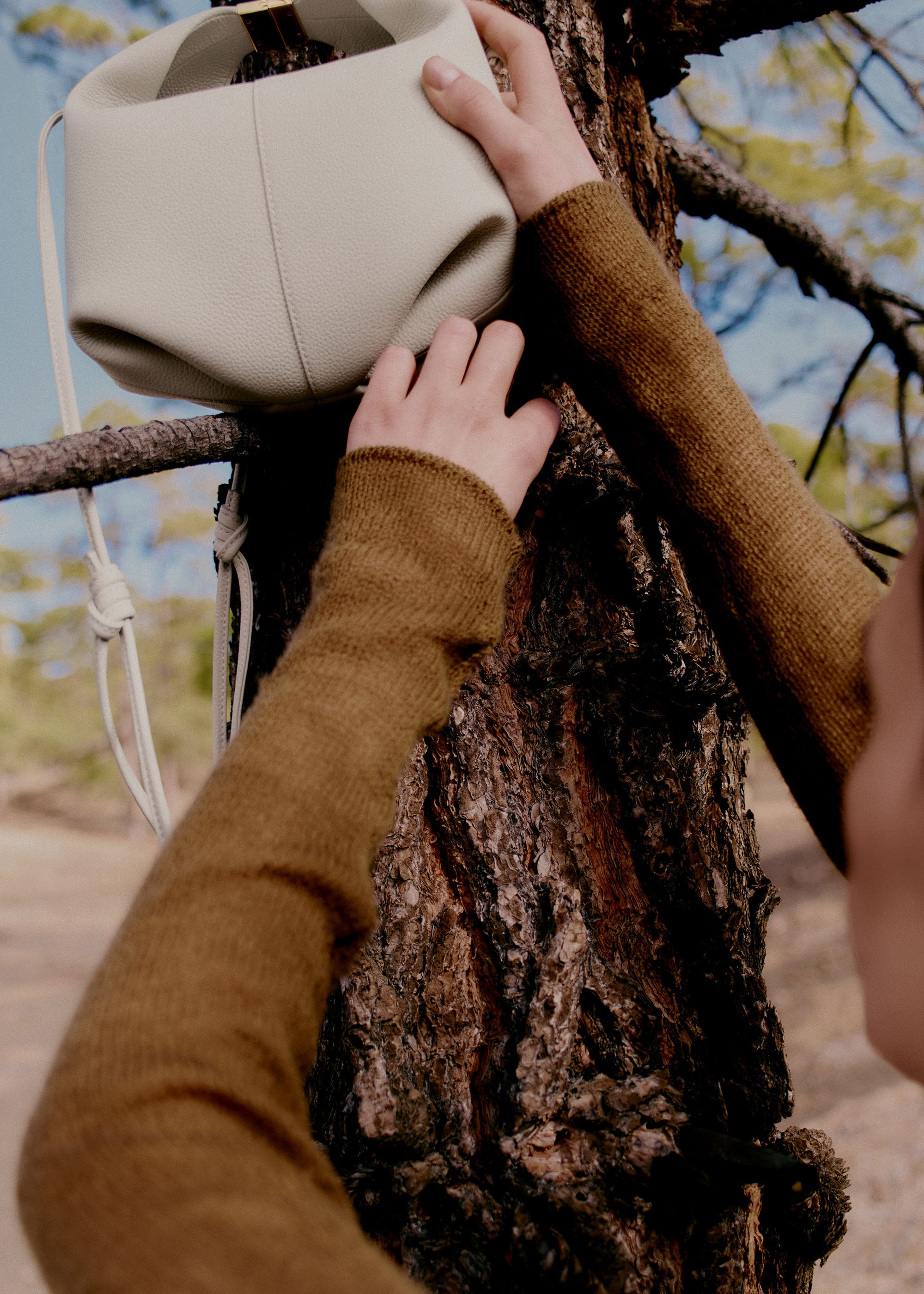 Polène | Bag - Béri - Textured Chalk – Polène EU