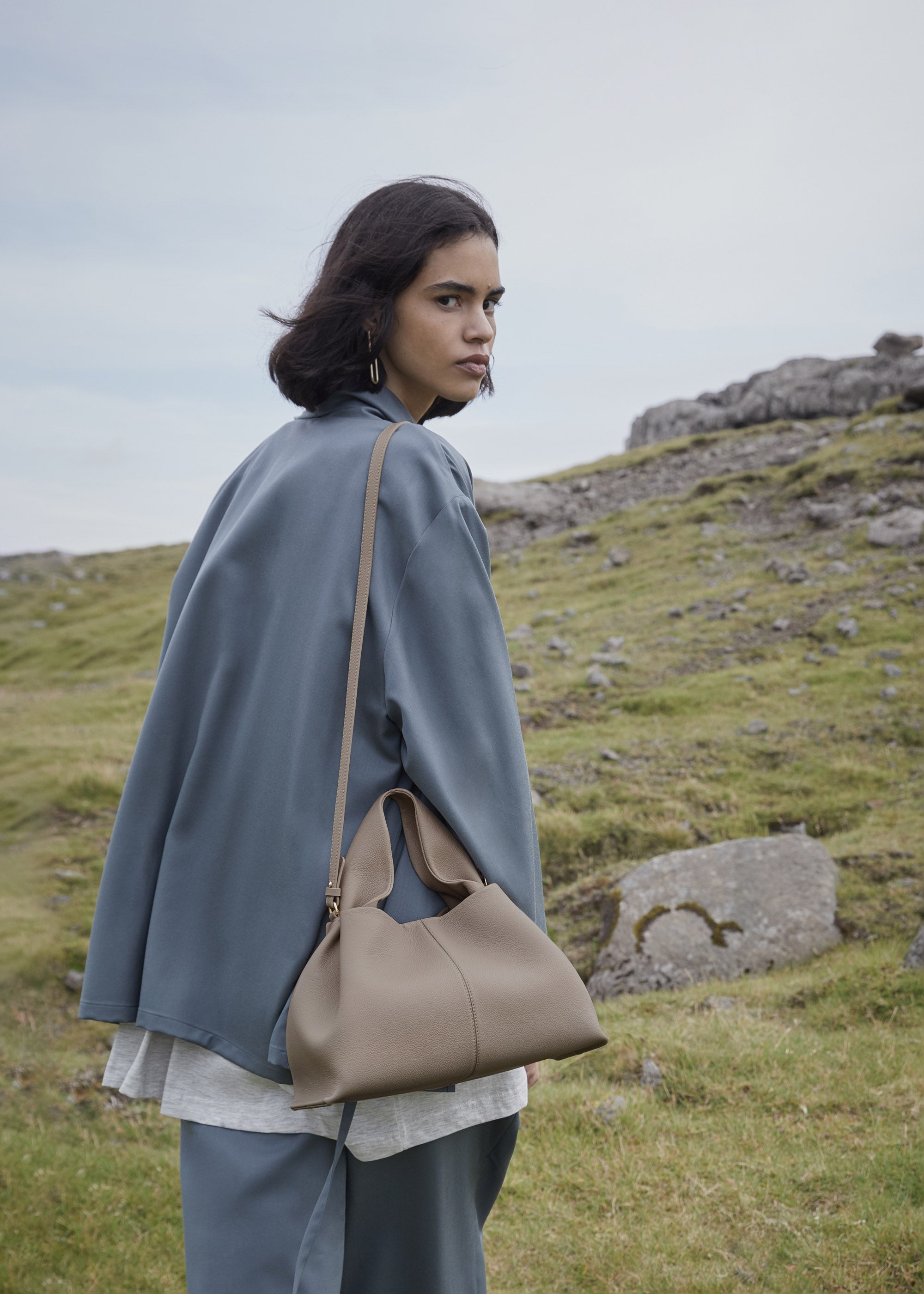 Polène | Bag - Numéro Neuf - Textured Taupe – Polène EU