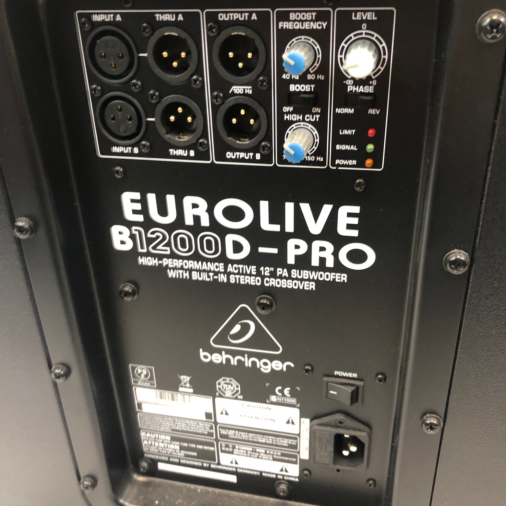 Behringer B1200D Pro 12 Active Subwoofer - Evolution Music