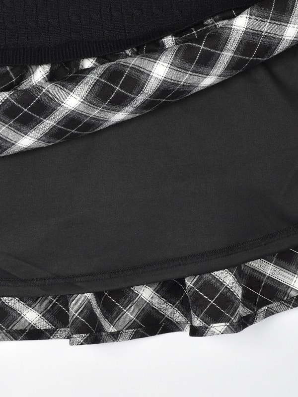 チェックドッキングニットワンピース｜evelyn（エブリン）公式通販サイト