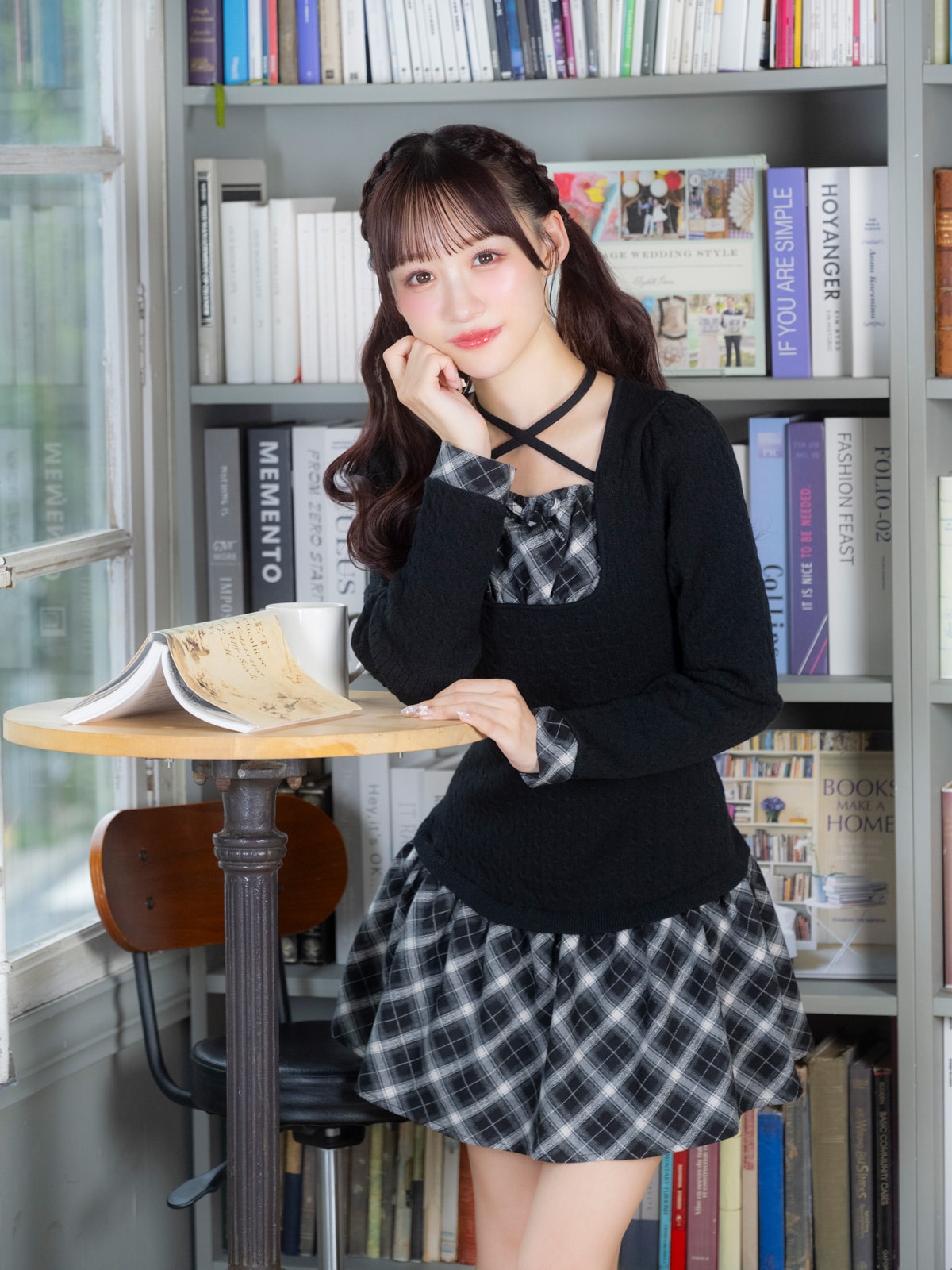 チェックドッキングニットワンピース｜evelyn（エブリン）公式通販サイト