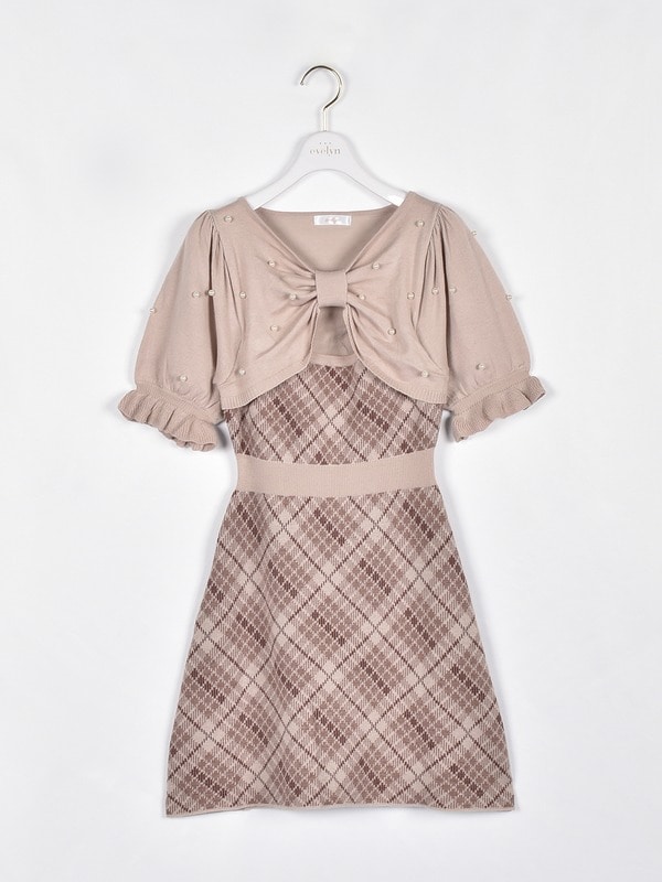 チェックリボンニットワンピース｜evelyn（エブリン）公式通販サイト