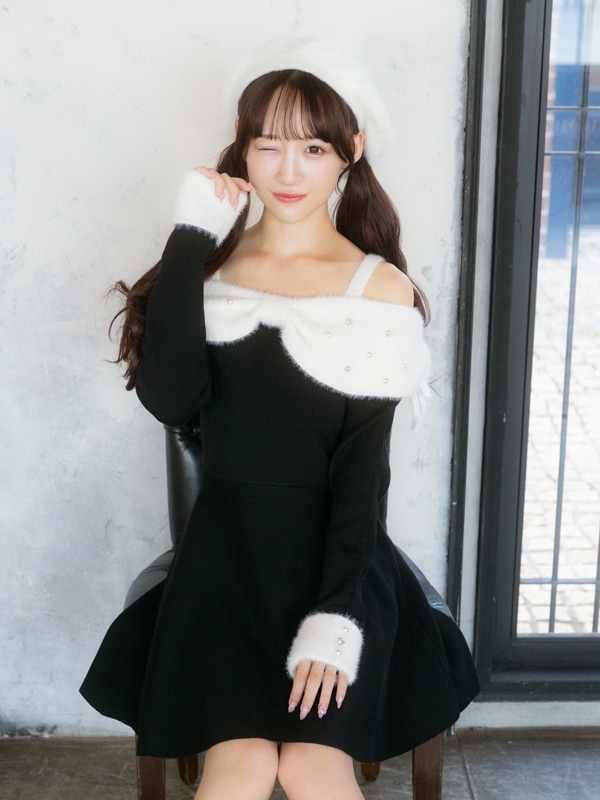 リボンオフショルミニワンピース｜evelyn（エブリン）公式通販サイト