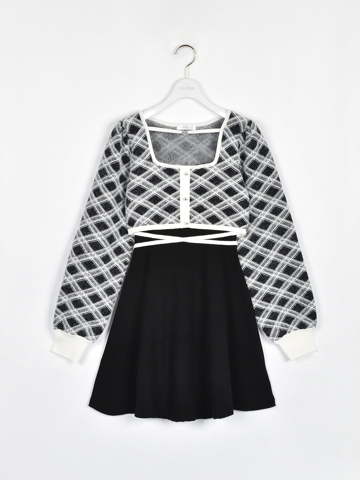シャギーボレロフレアニットワンピース｜evelyn（エブリン）公式通販サイト