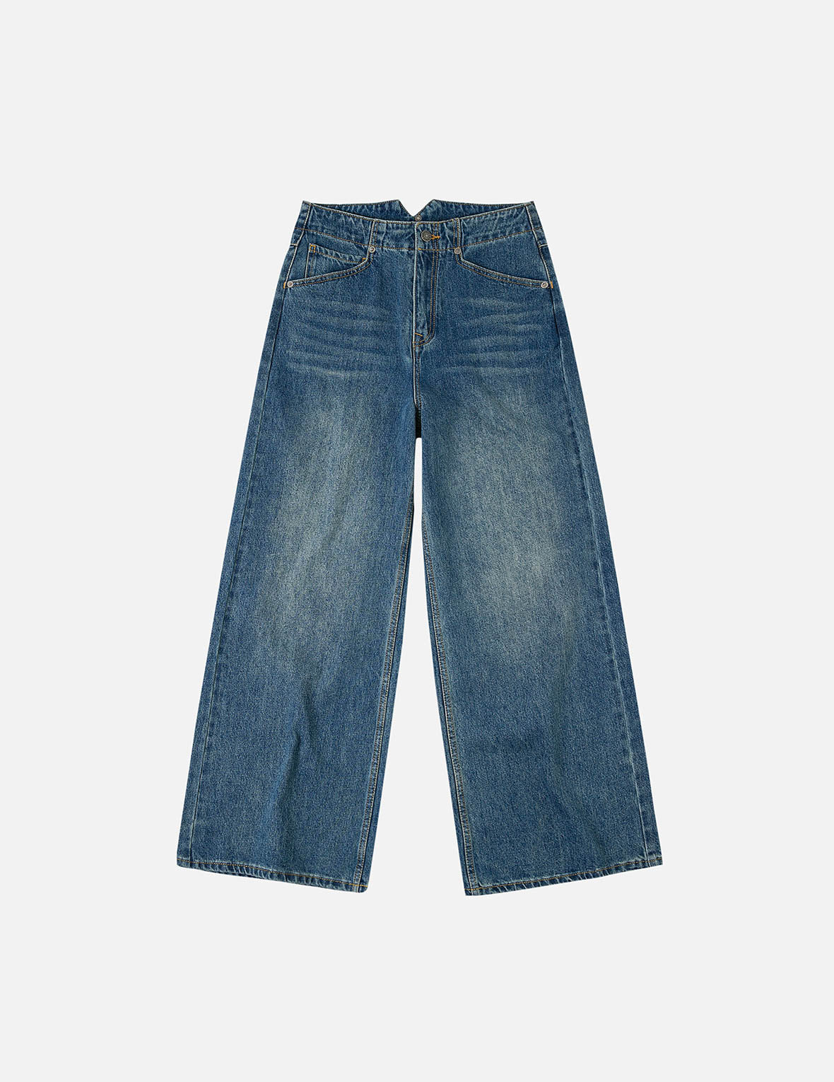 カモメプリント ワイドレッグジーンズ – EVISU