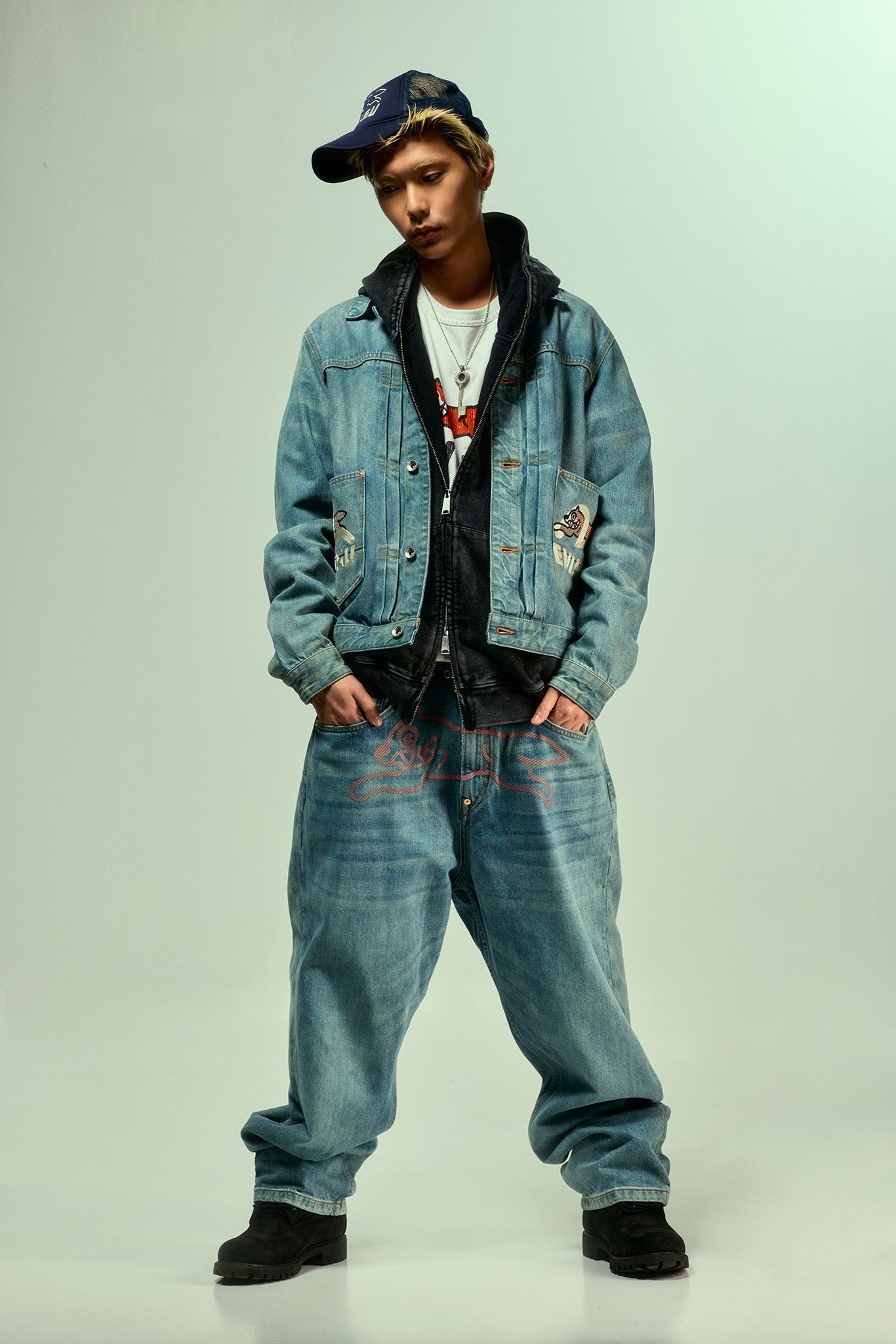 限定販売】EVISU X ICECREAM カモメ デニムジャケット