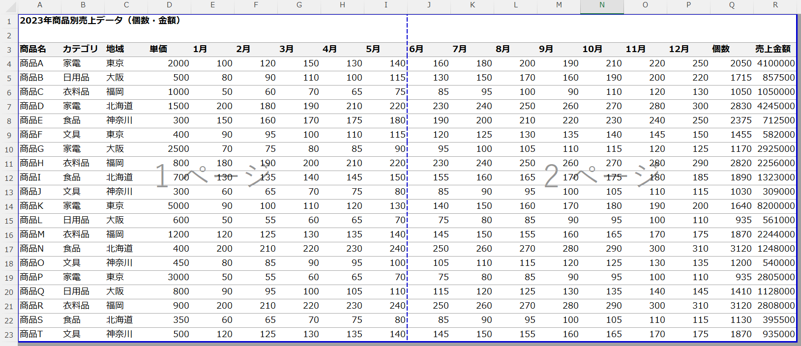 図解付き】エクセル（Excel）のページ設定完全ガイド！印刷範囲の設定