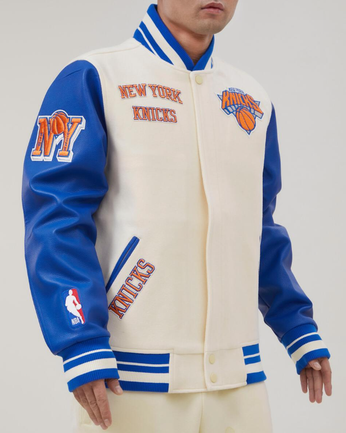 Off White Royal Blue New York Knicks Pro Standard Logo Wool