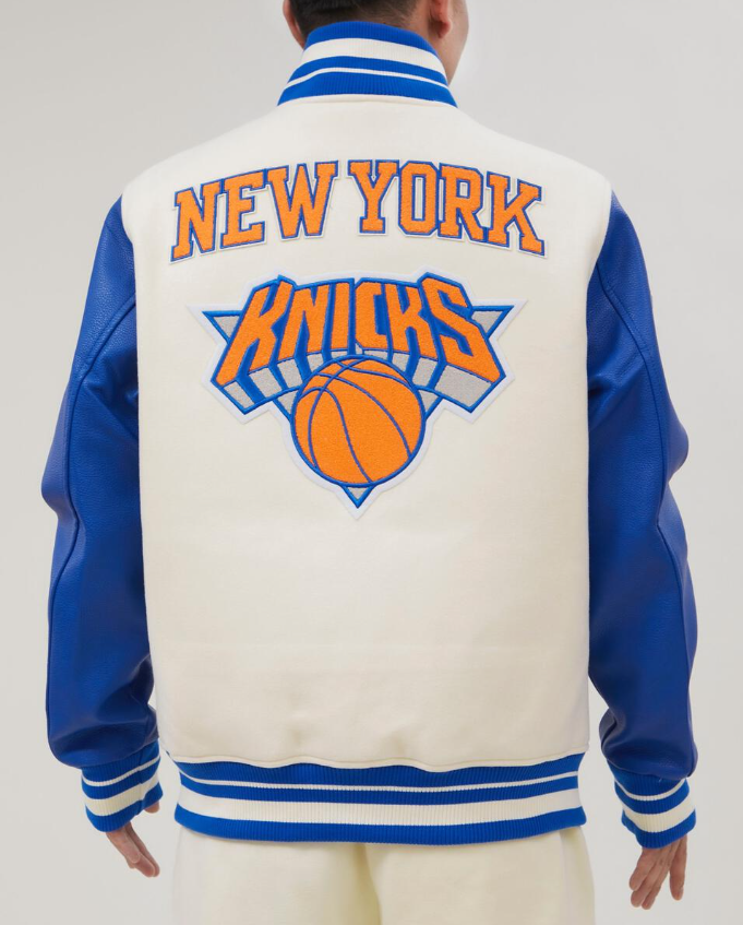 Off White Royal Blue New York Knicks Pro Standard Logo Wool