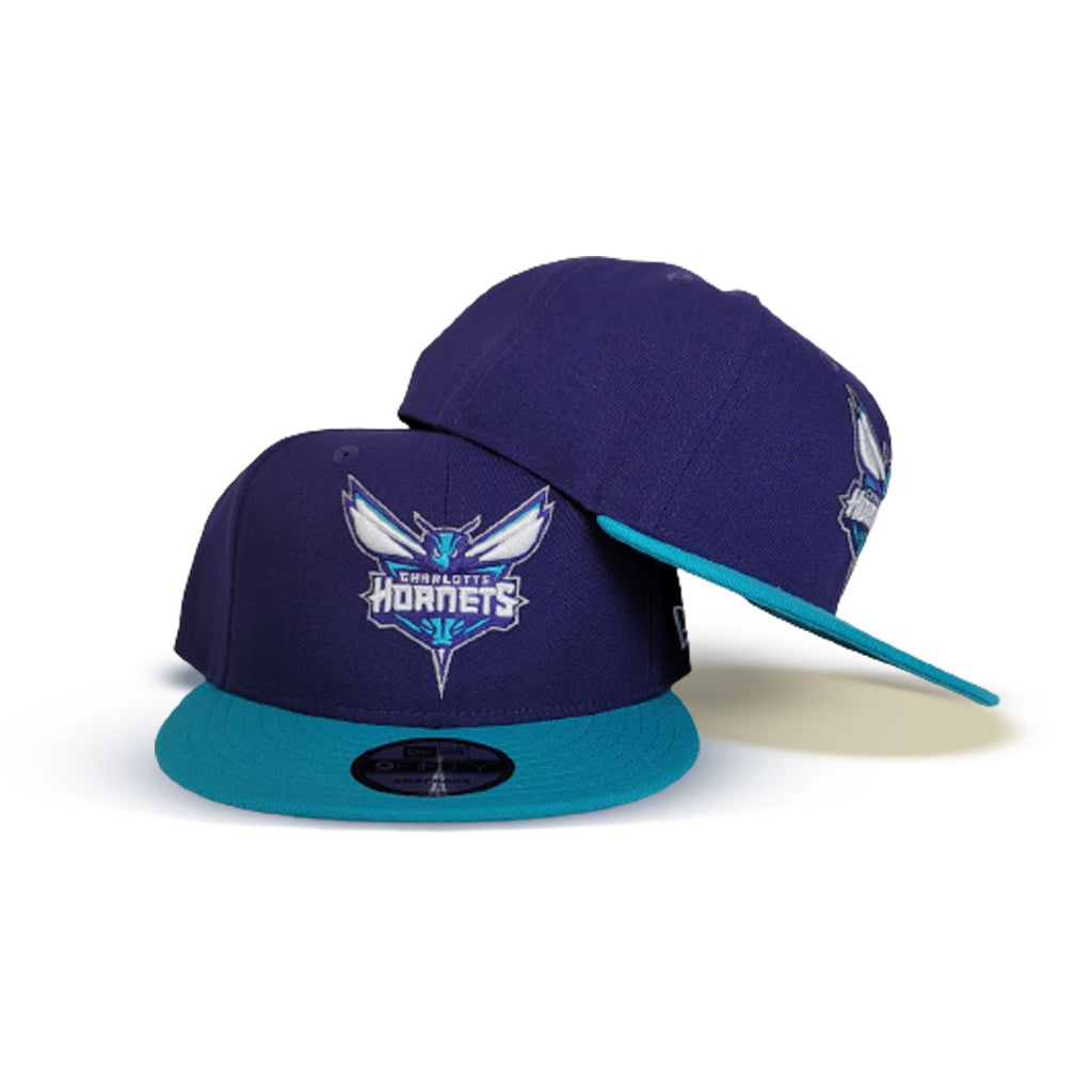 Purple Charlotte Hornets Teal Visor New Era 9Fifty Snapback