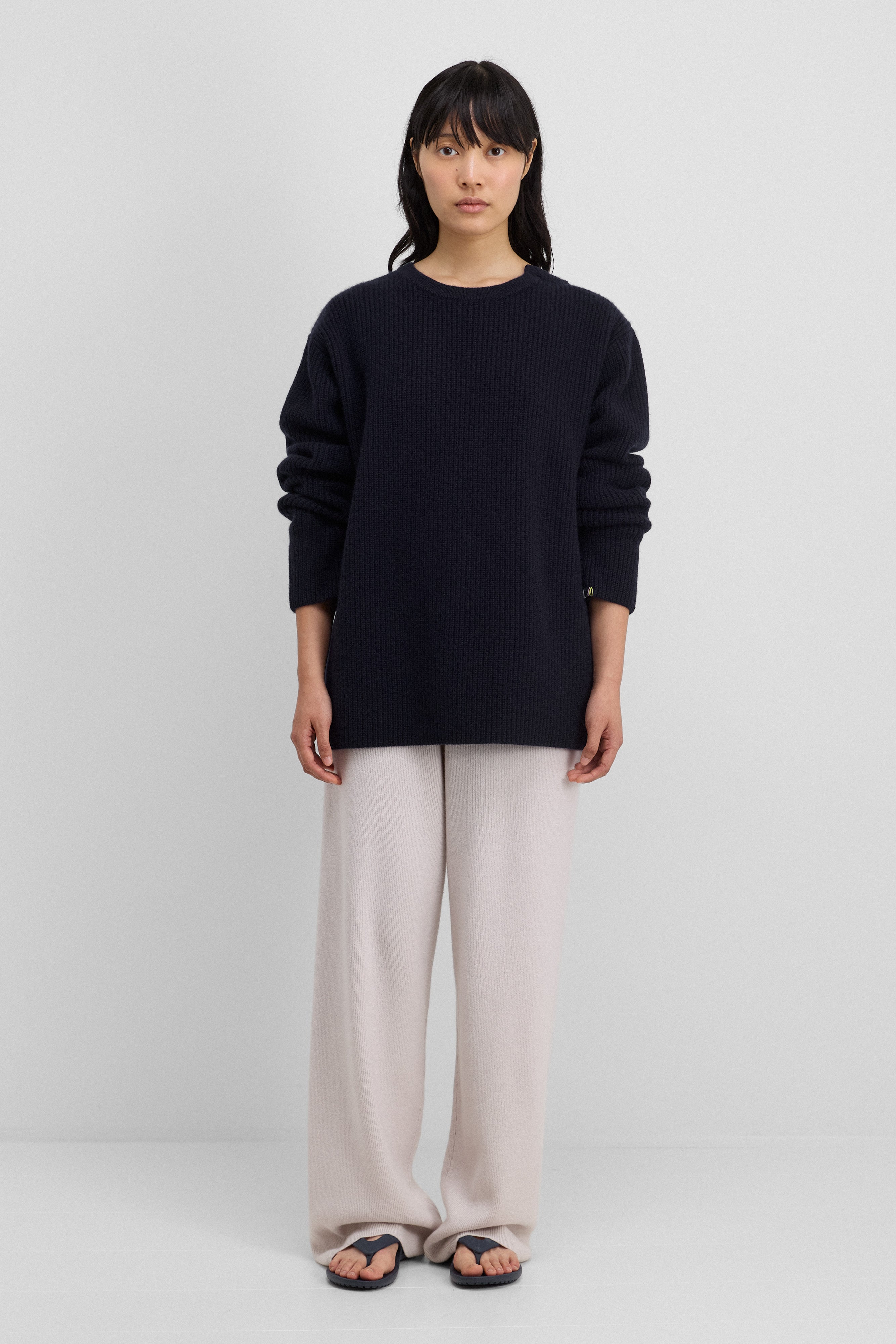 extreme cashmere crew sweater ribbed pure – 356 you – extreme