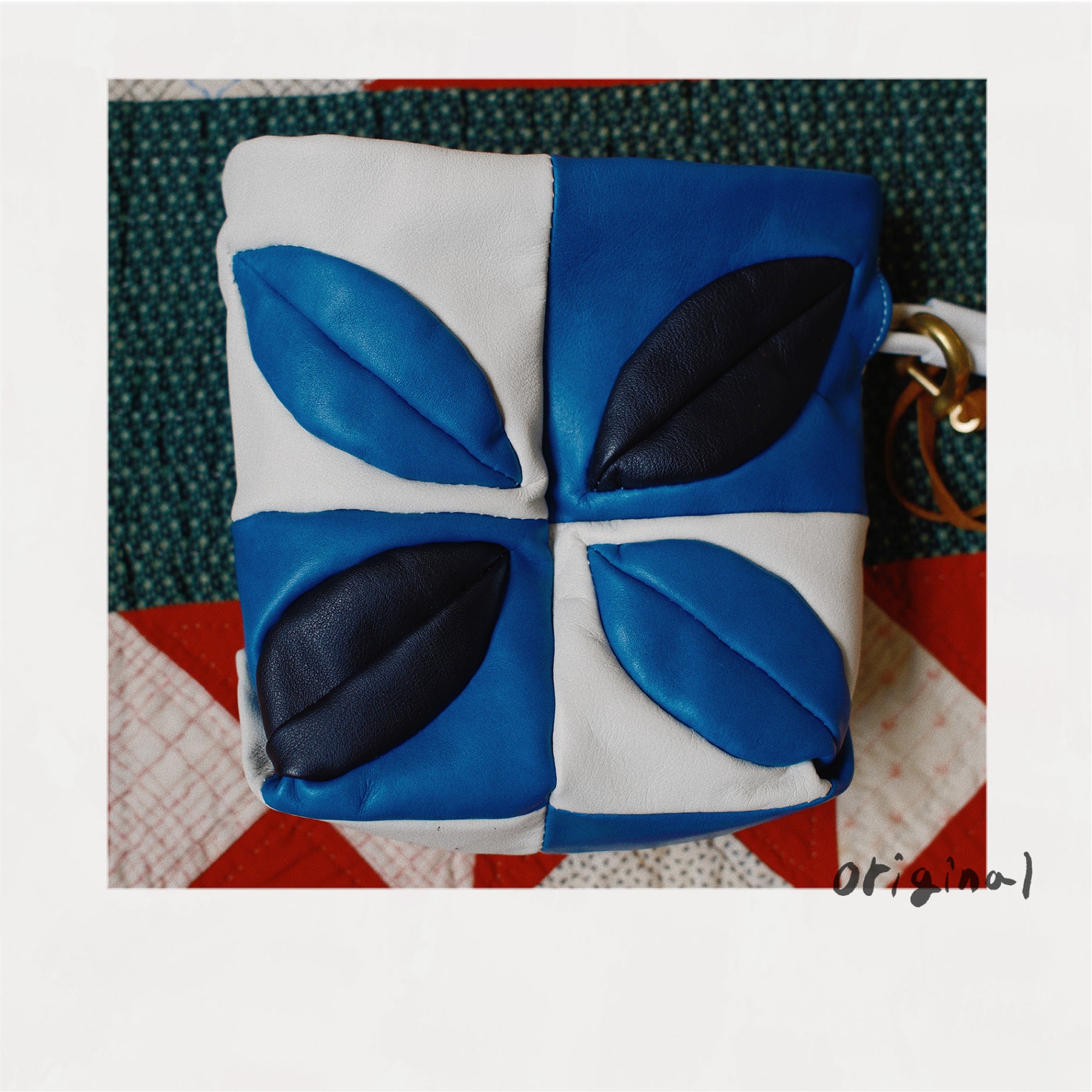 Hand-Patchwork Leather Bag Blue – EYE/KHOKI