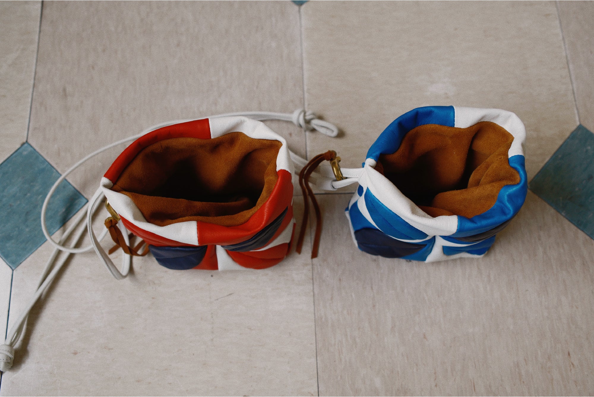 Hand-Patchwork Leather Bag Red – EYE/KHOKI