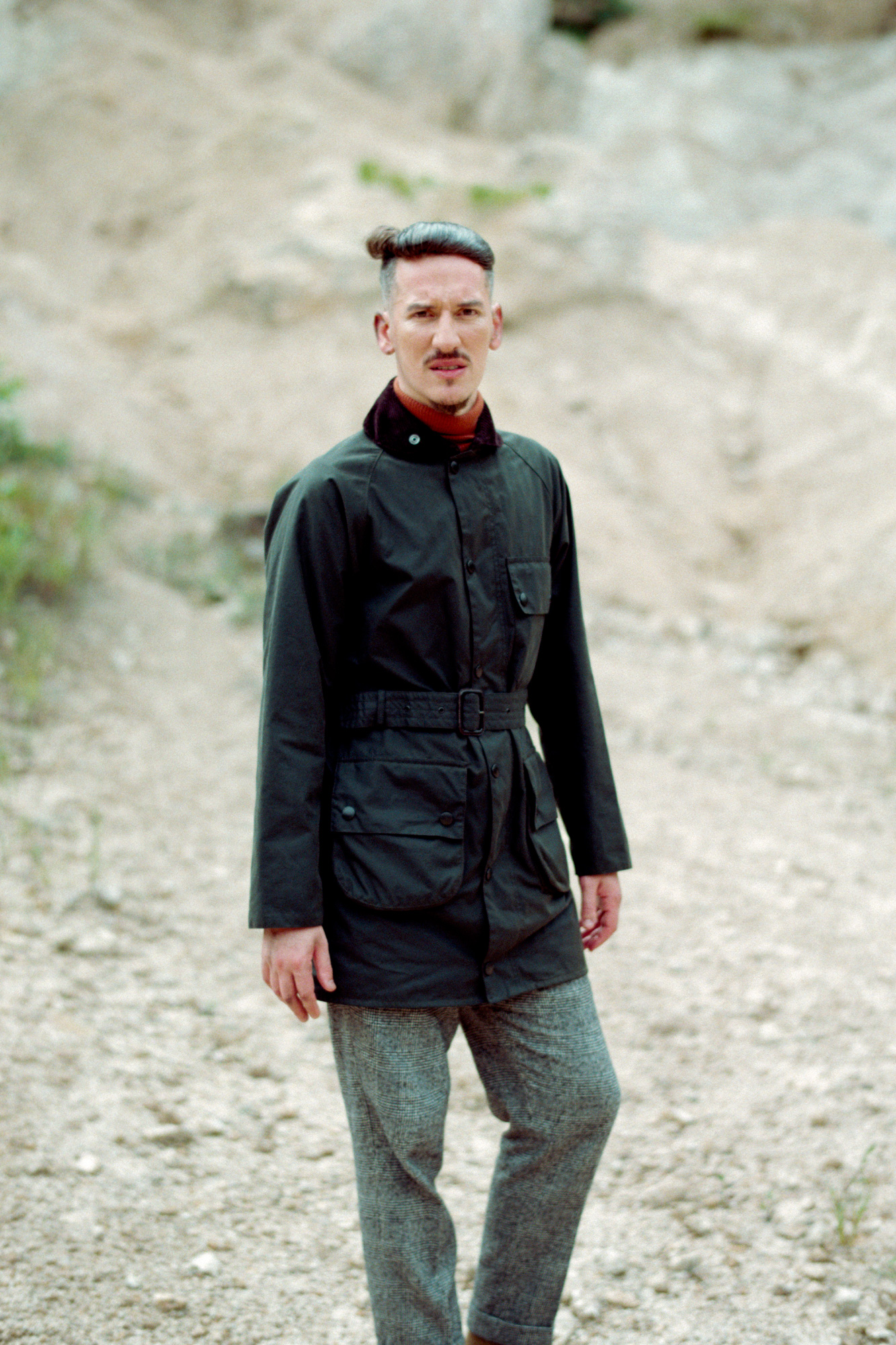 Barbour×URBAN RESEARCH DOORS ファーカラー2WAY 別注ワックスド