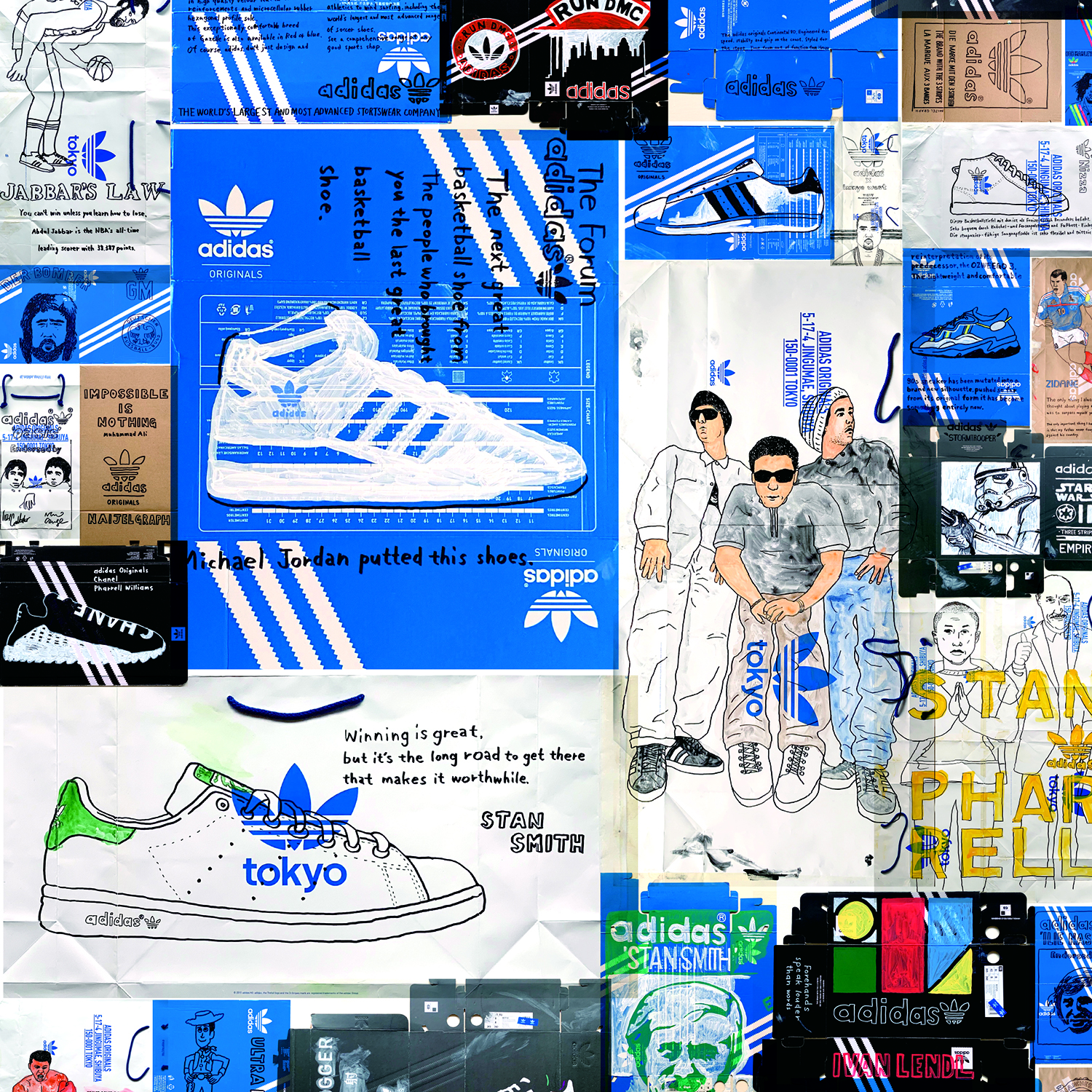 adidasが70周年をセレブレイト。ナイジェルグラフを起用した展覧会を