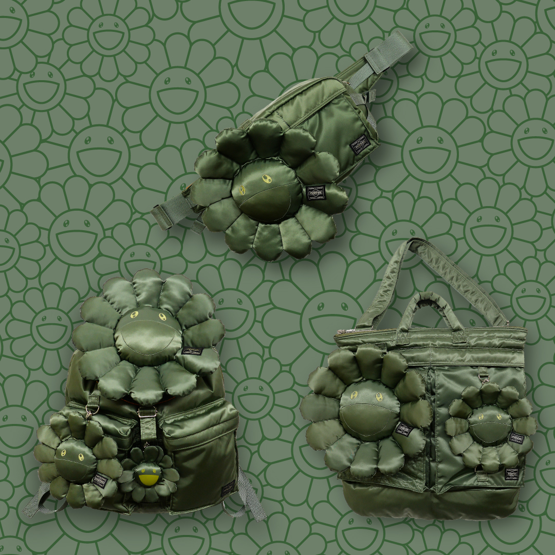 村上隆とPORTERが初コラボレーション、代表的な作品“お花”が落とし込