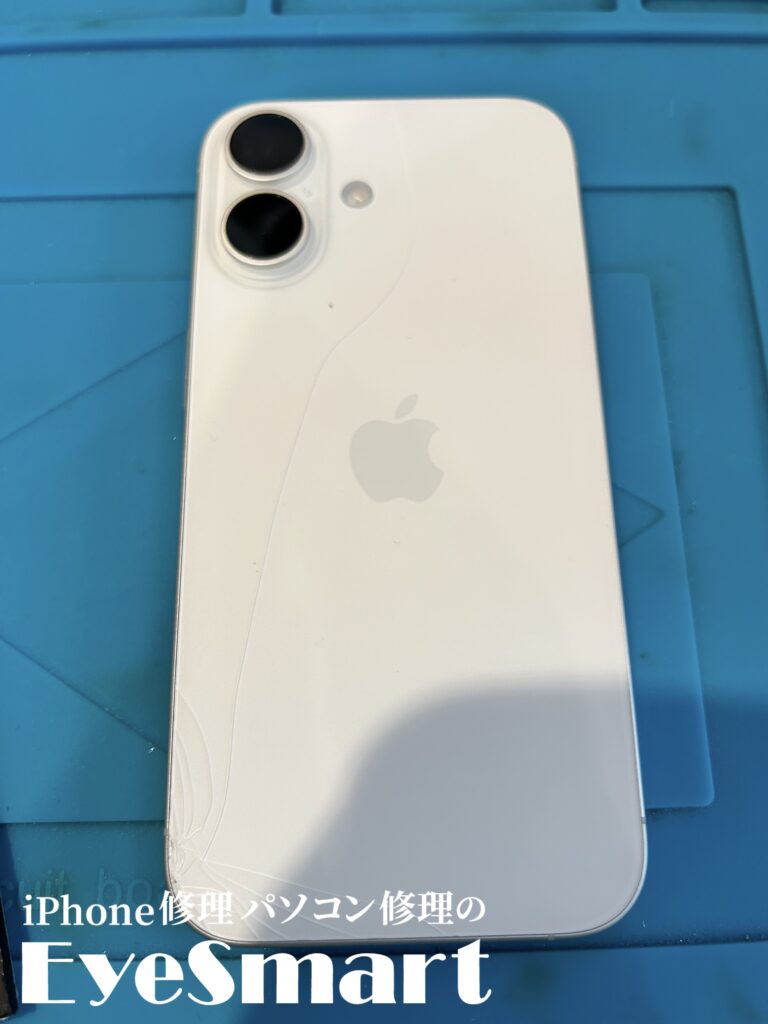 背面バキバキのiPhone16…即日修理OK【江東区・江戸川区】 - 千葉八千代
