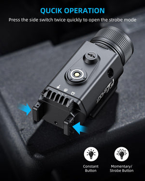 EZshoot 2400 Lumens Laser Light Combo Pistol Flashlight