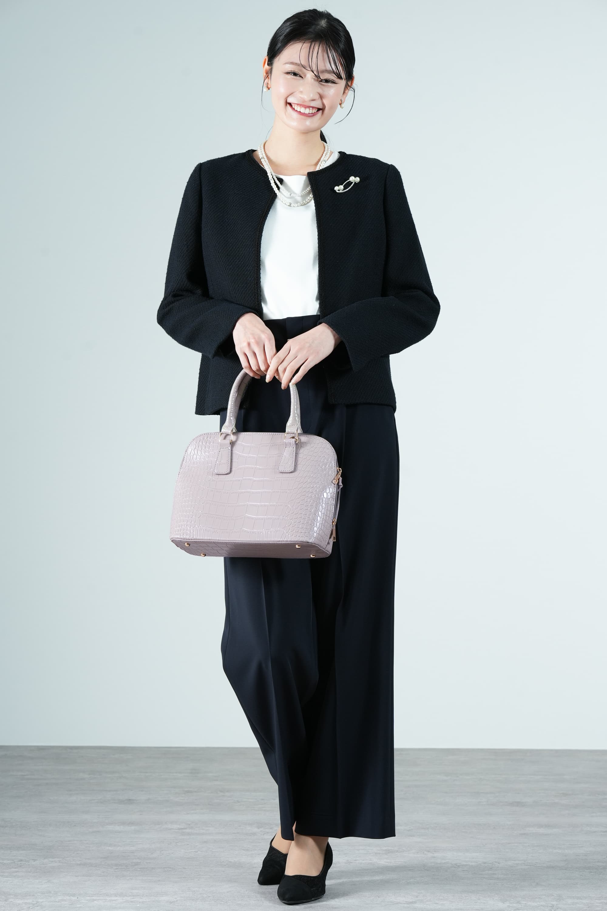 UNITED ARROWS green label relaxing ノーカラーツイードジャケット