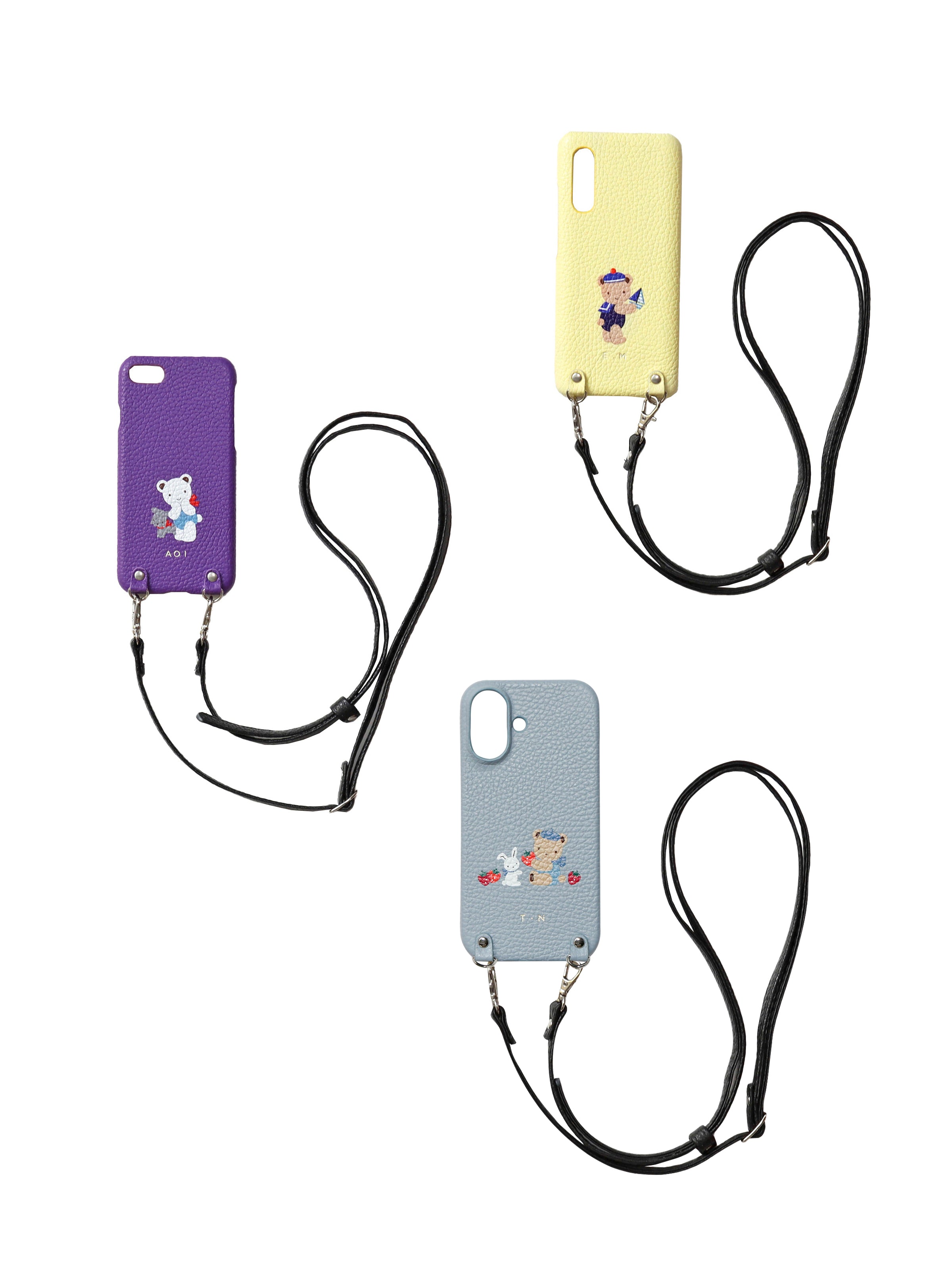 受注販売】カスタマイズスマホケース（ショルダーストラップ付き・名