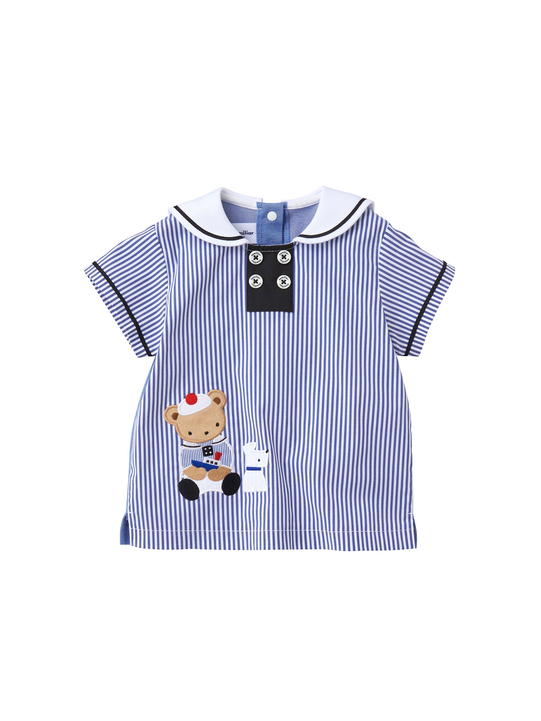 ストライプ セーラー襟 Tシャツファミリア90 familiar 新品