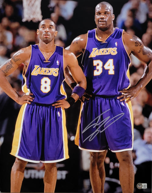 Shaquille O'Neal with Kobe Bryant Autographed Los Angeles Lakers