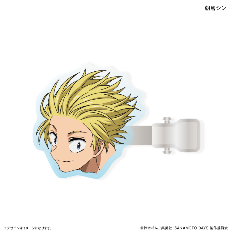 SAKAMOTO DAYS キャラ面アクリルヘアクリップ 坂本太郎＆朝倉シン