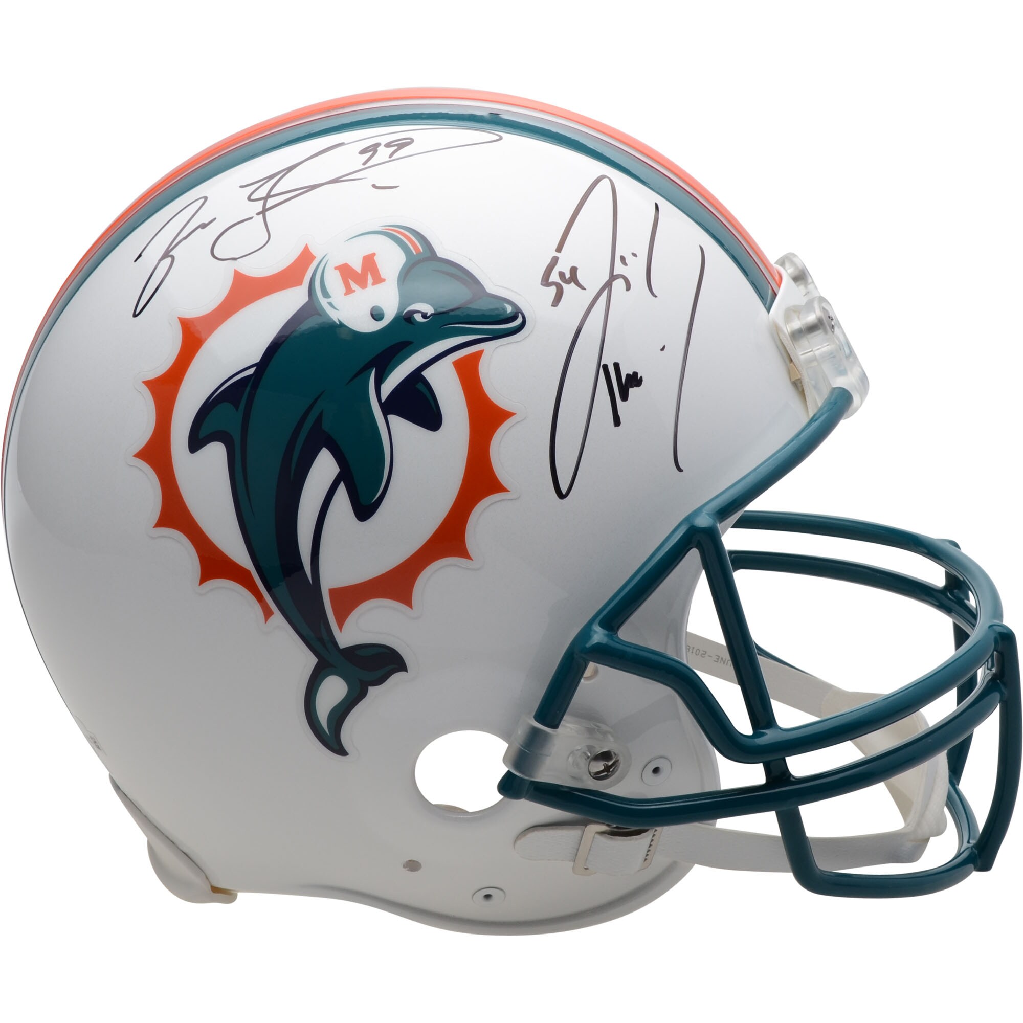 Jason Taylor Zach Thomas Miami Dolphins Autographed Riddell