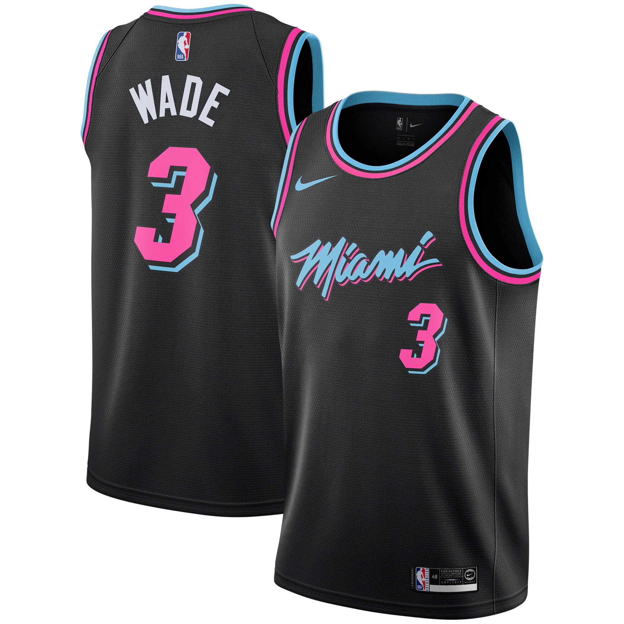 Men's Miami Heat Dwyane Wade Nike Black City Edition Swingman Jersey