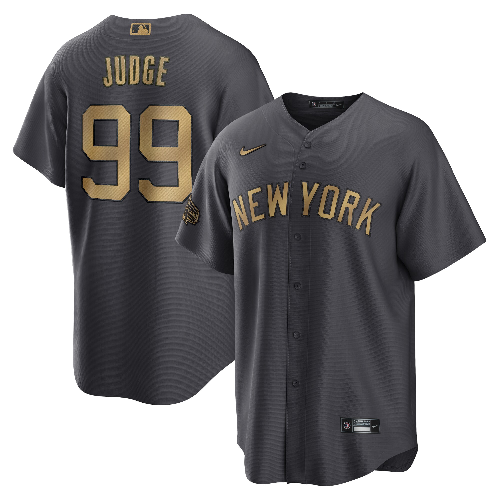 Men's New York Yankees Aaron Judge Nike Charcoal 2022 MLB All-Star