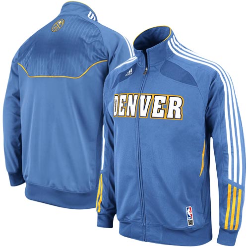 adidas Denver Nuggets Light Blue Warm-Up Full Zip Performance Jacket