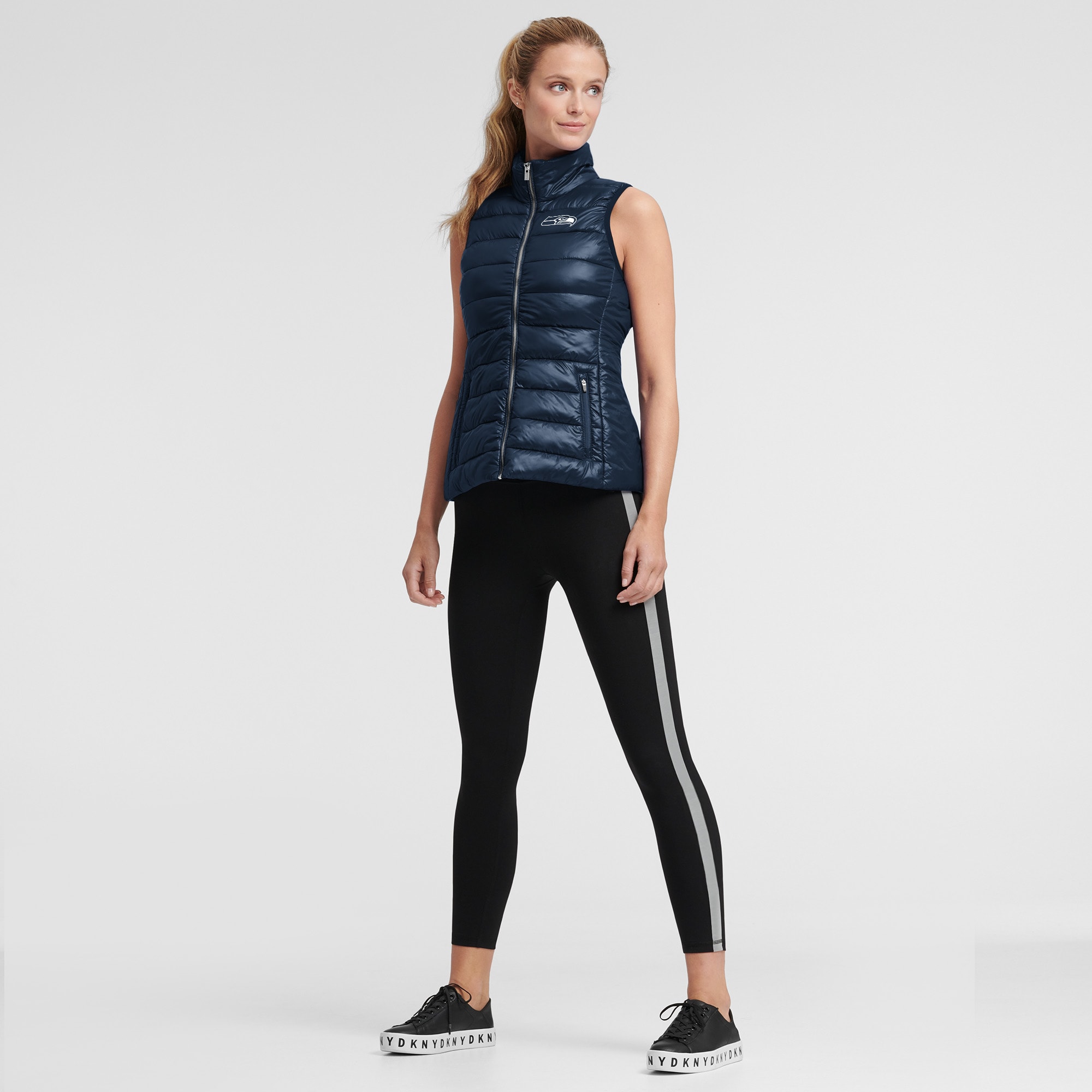 Women's DKNY Sport College Navy Seattle Seahawks Harper Quilted