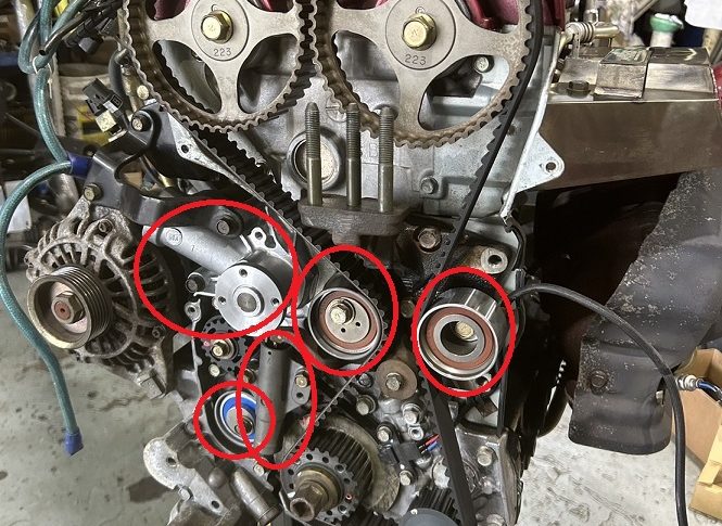 CT9Aランエボ8 4G63タイミングベルト・バランサベルト、他シール類など