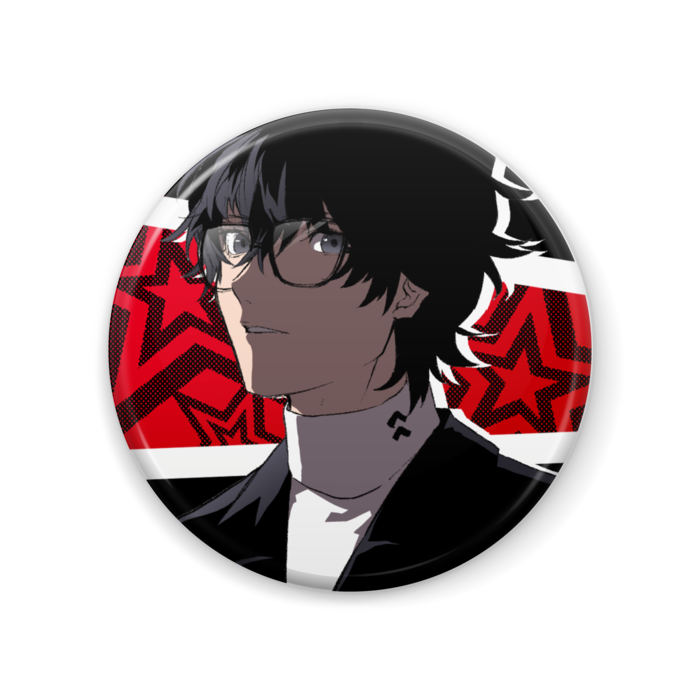 6) ペルソナ5X 缶バッジ アニマックスカフェ 雨宮 蓮 【公式通販】
