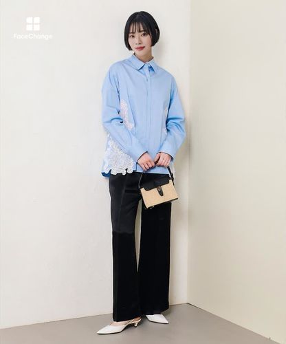 サイドエンブロイダリーシャツブラウス|allureville OFFICIAL SITE