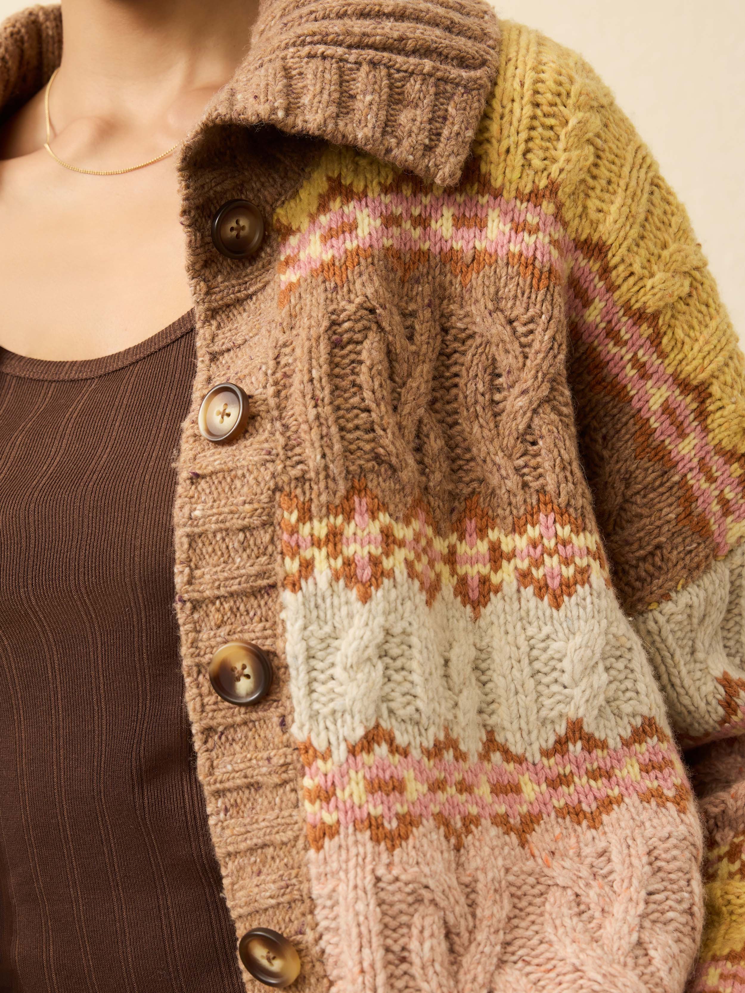 Highland Fairisle Cardigan - Lakeside Fairisle Haze | Faherty Brand