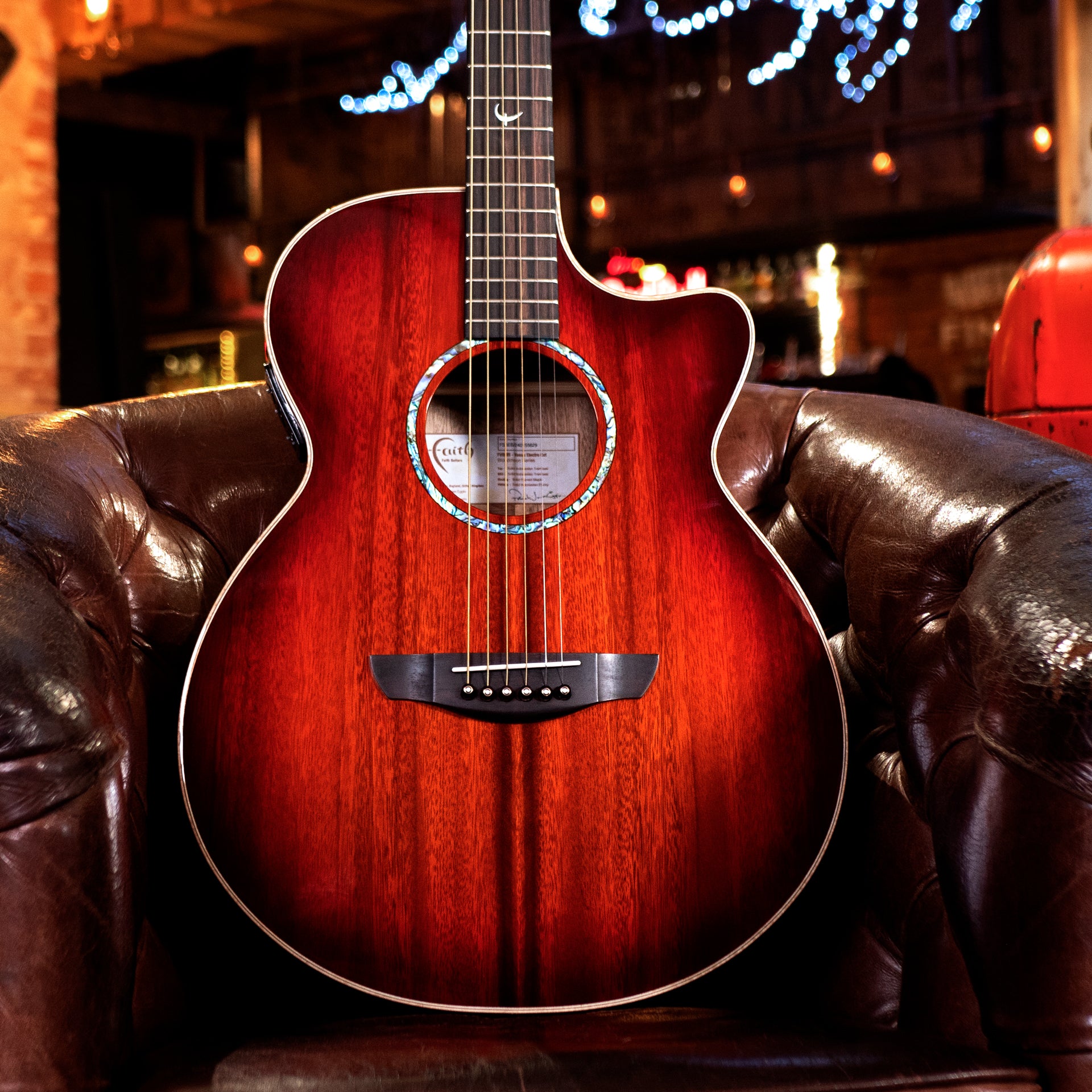 Faith Blood Moon Venus Cutaway Electro FVBMB | Handmade Acoustic