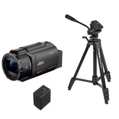 レンタル] ソニー 4Kビデオカメラ FDR-AX45A 三脚＋大容量予備