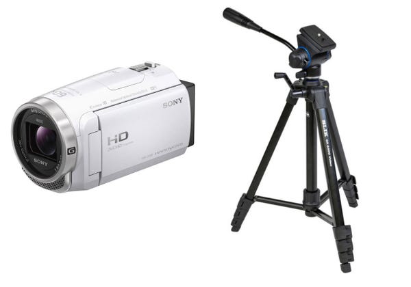 レンタル] ソニー ビデオカメラ HDR-CX680 + 三脚 GX6400 Video セット