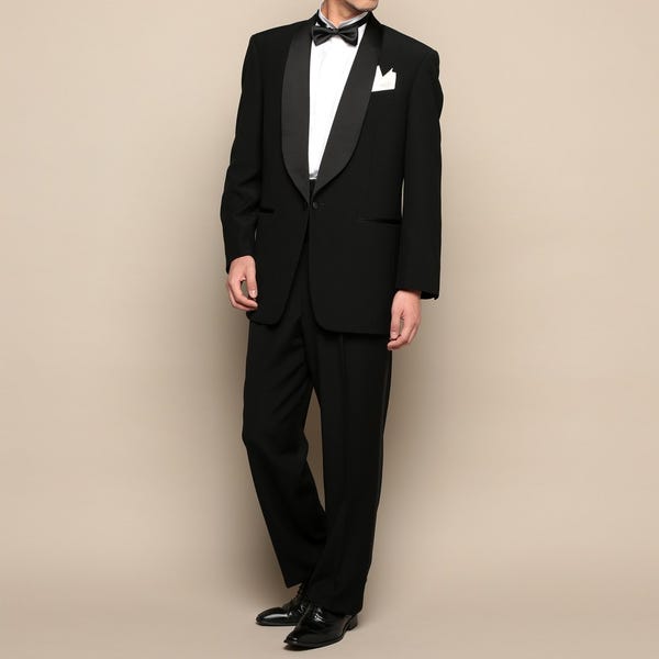 レンタル] メンズ タキシード7点フルセット ブラック Y4(身長165cm