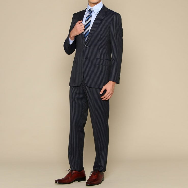 レンタル] ユナイテッドアローズ ストライプ メンズスーツ2点セット