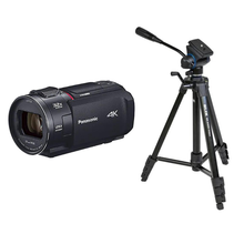 レンタル] パナソニック 4Kビデオカメラ HC-VX2MS ＆ 自立脚付き一脚