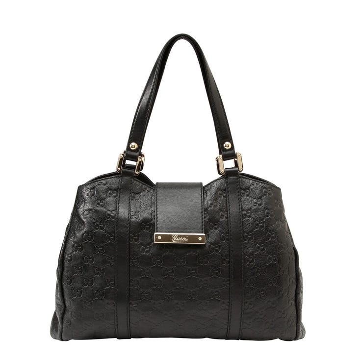 レンタル] レディース グッチ シマレザー ショルダーバッグ ブラック