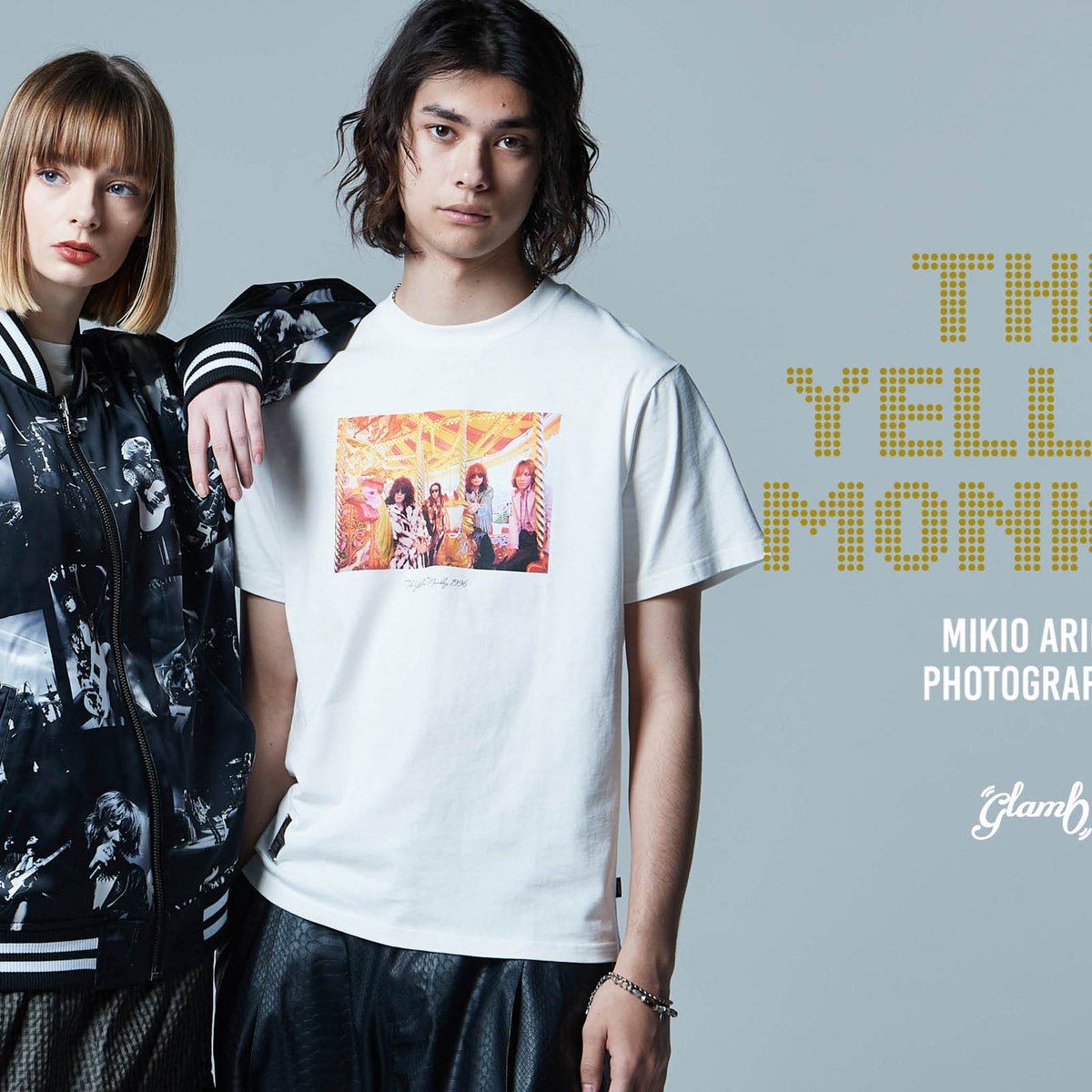 90年代のTHE YELLOW MONKEYの写真をTシャツに glambからコラボアイテム