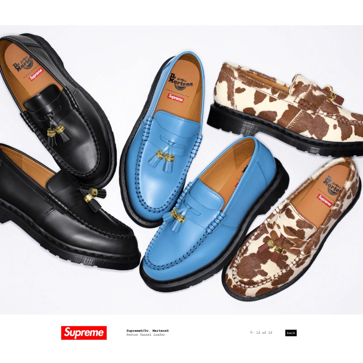 シュプリーム×ドクターマーチン、コラボ新作はタッセルローファー
