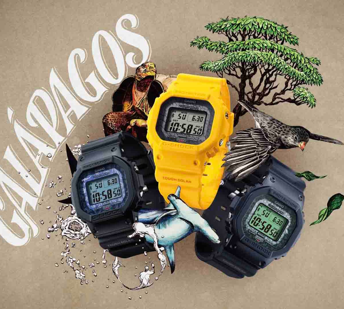 Gショック」ガラパゴス諸島に生息する生物をモチーフにした新作3型を発売