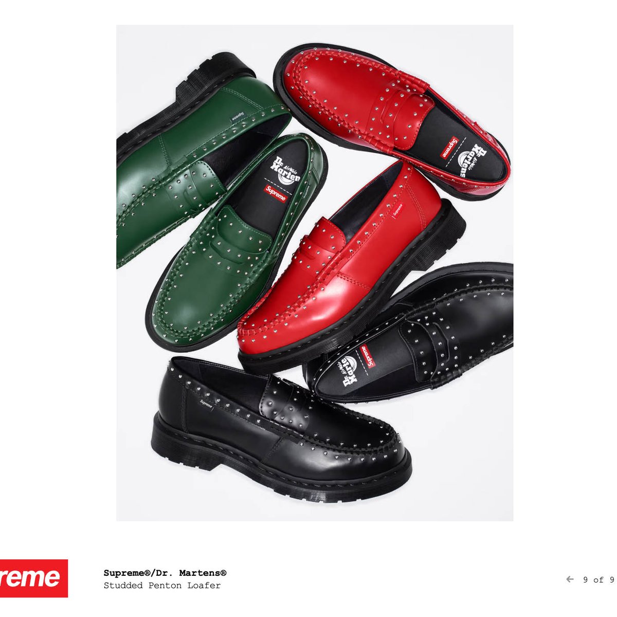 シュプリームがドクターマーチンとコラボ 人気ローファーをパン