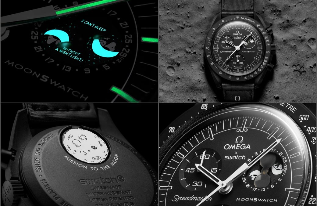 オメガ×スウォッチ「ムーンスウォッチ」のスヌーピーモデル、ブラック