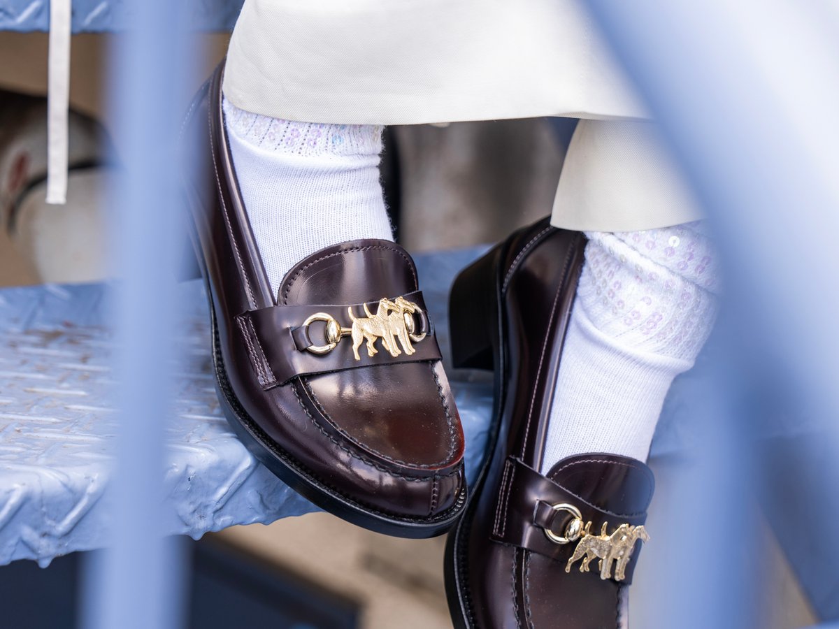 シーロン × ハルタ、ゴールドの犬モチーフをあしらった新作ローファー2