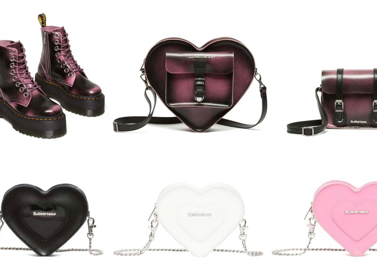 ドクターマーチン」バレンタインコレクションを発売、ミニハートバッグ